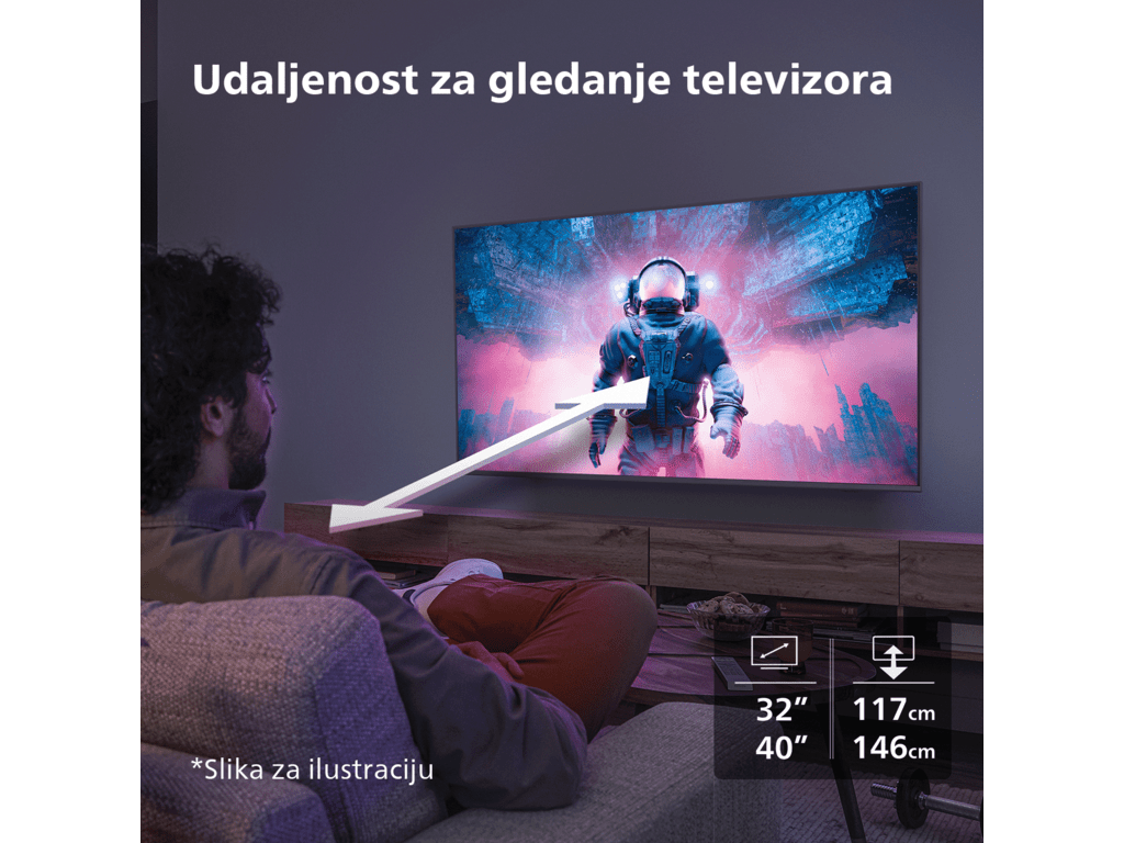 Philips 40''PFS6009 Titan OSFull HD LED; Dolby Audio;tanak dizajn; podrzava glasovne asistent