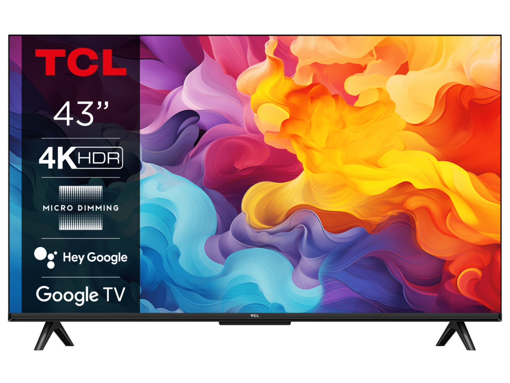 TCL 43"V6B 4K TV Google OSHDR10 and HDR HLG; HDMI 2.1;Game Master 2.0; Dolby Audio