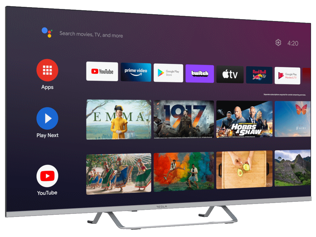 TESLA TV 50E635SUS UHD ANDROID DVB-T/T2/C/S/S2-CI-HDMI-USB HD - Google Assistant-Glasovne komande