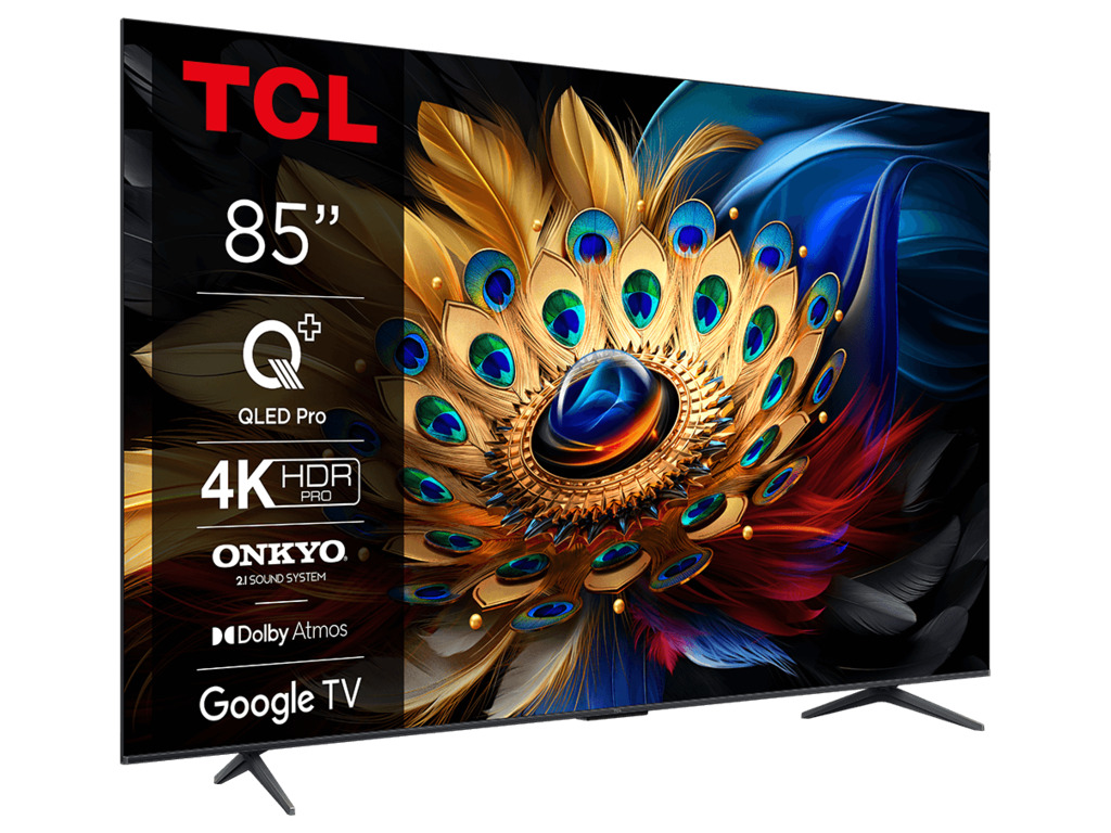 TCL 85"C655 4K QLED TVGoogle TV; QLED pro; 120HZMotion clarity pro; HDMI 2.1; 2.1 ONKYO