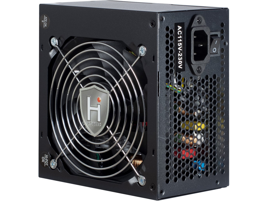 Inter-tech PSU HiPower SP-650W12cm fan,  Mainboard 20+4PinPCI-Express 6+2Pin, 4x SATA, 1x Floppy