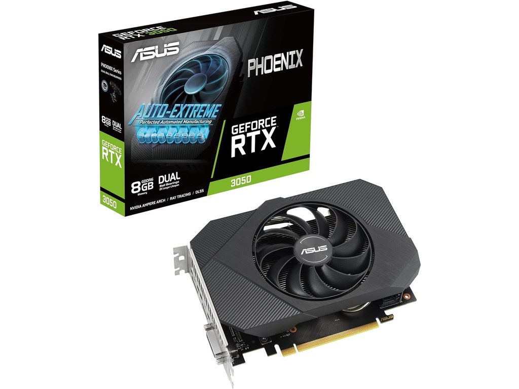 ASUS Phoenix RTX 3050 V2 8GBNVIDIA GeForce RTX 30508GB GDDR6 128bit;DVI,HDMI,DP