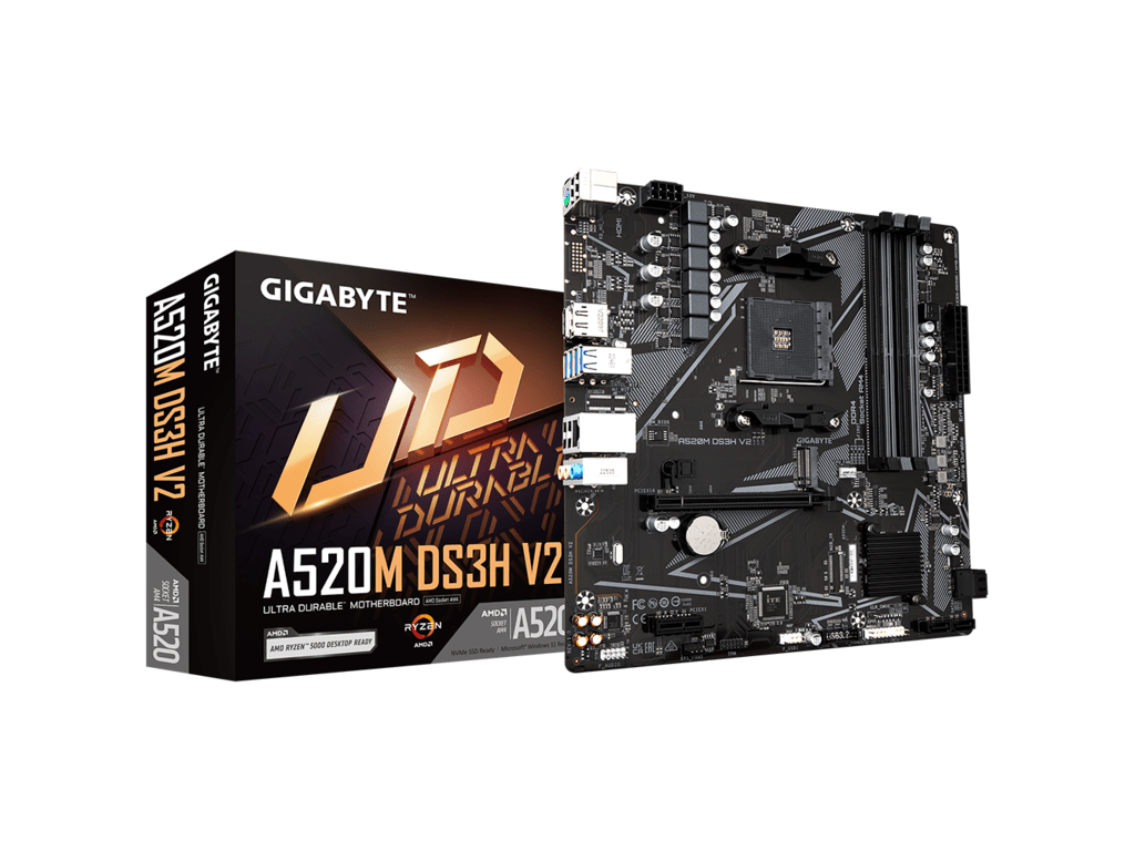 GIGABYTE MB A520M DS3H V2 1.0AMD A520,AM4,4xDDR4;M2RAID,HDMI,DP,mATX