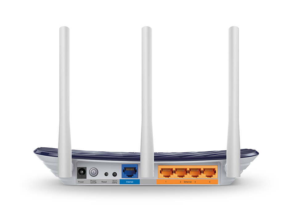 TP-Link ARCHER C20 ruter AC750 Dual Band, 3x extra kvalitetne eksterne antene