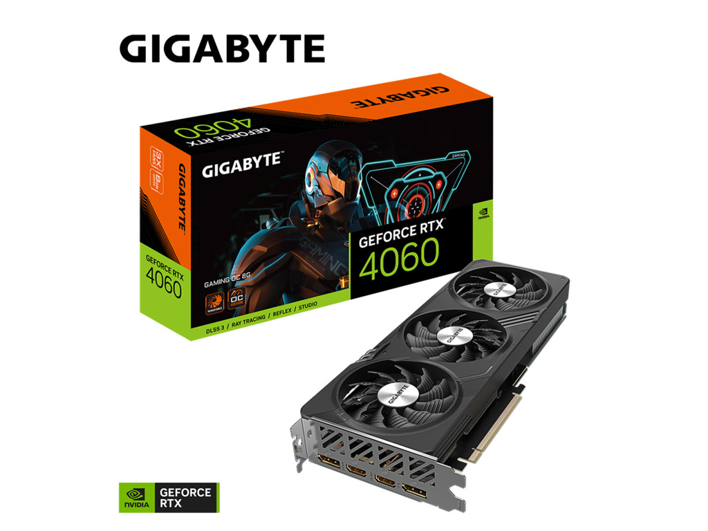 Gigabyte VGA 4060 GAMING OC8GB GDDR6 128bit2xDP; 2xHDMI