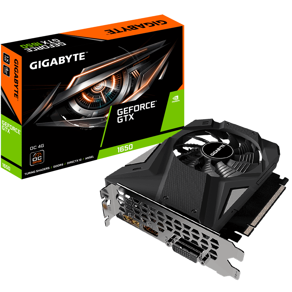 GIGABYTE VGA GV-N1656OC-4GDnVidia GeForce GTX 16504GB GDDR6 128bit;DVI,HDMI,DP