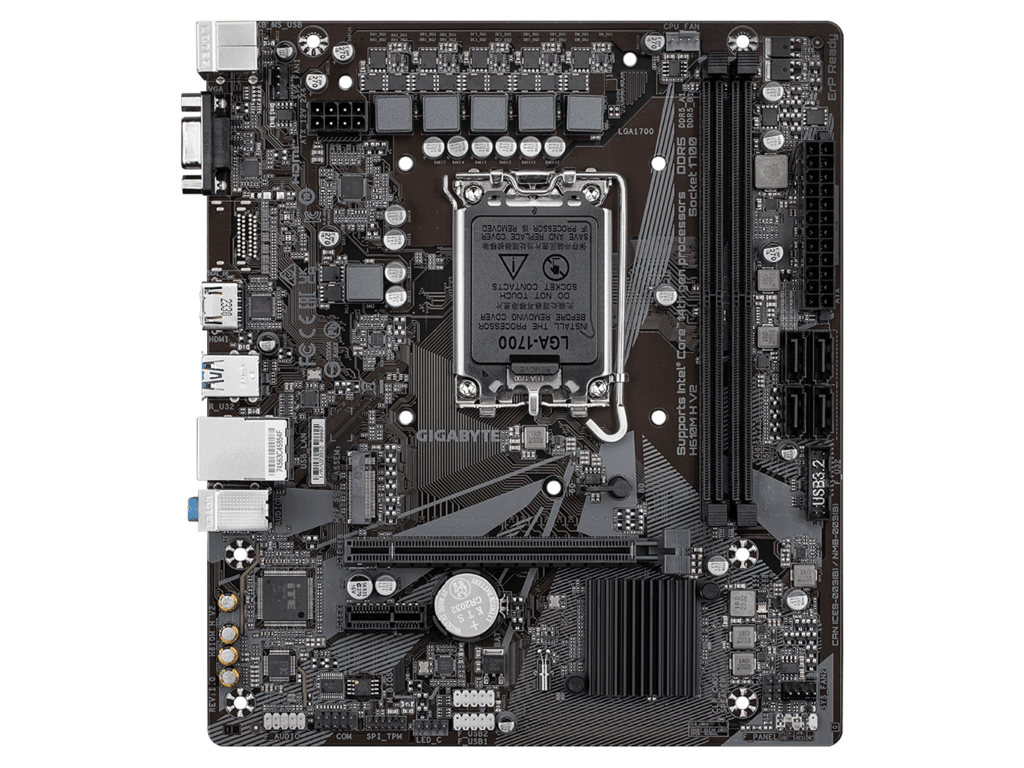 Gigabyte MB H610M H V2 G10,LGA1700; 2xDDR5 up to 96GB1xM.2; 4x SATA, HDMI, 1xPS2; 6xUSB