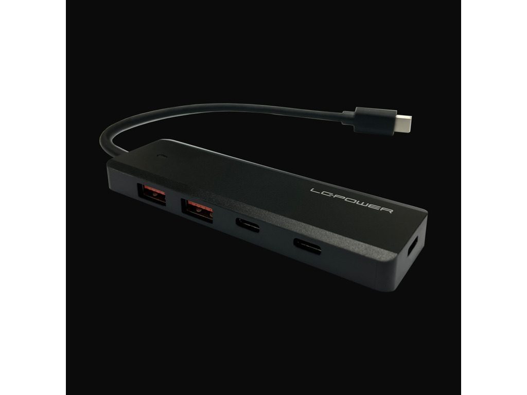 LC-Power 5in1 Hub2x USB-A, 2x USB-C,1x USB-C for PSU