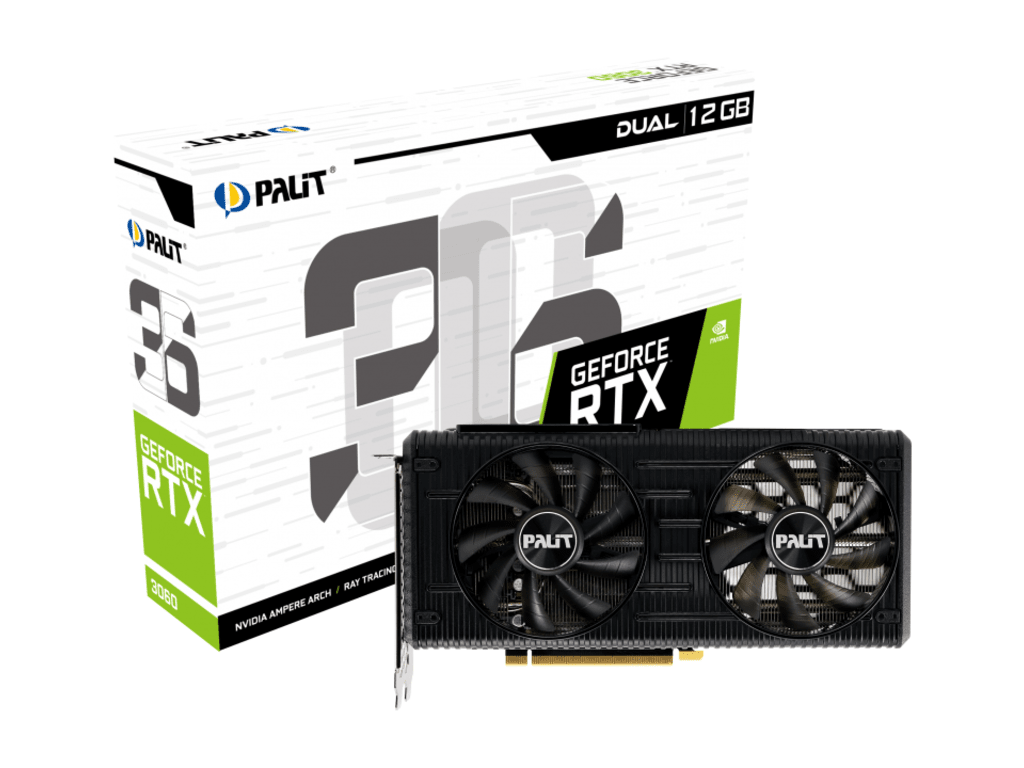 PALIT VGA RTX 3060 Dual 12GBnVidia GeForce RTX 306012G GDDR6 192bit;HDMI,3xDP