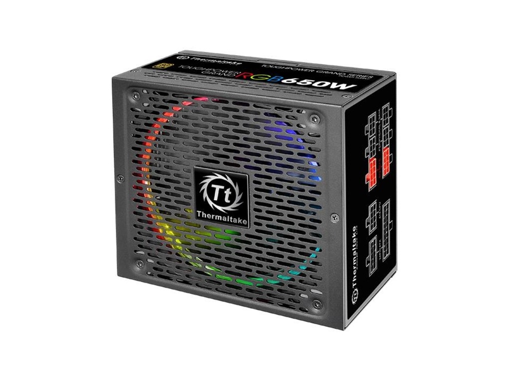 Thermaltake PSU Grand RGB 650w Fully modular, 14cm RGB Fan, 80+ Gold, A-PFC